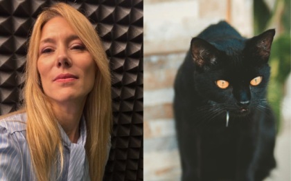 In coda davanti alla pasticceria, le “piove” in testa… un gatto