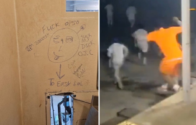 Evadono di prigione staccando un wc dal muro e lasciano un messaggio: “Troppo facile”