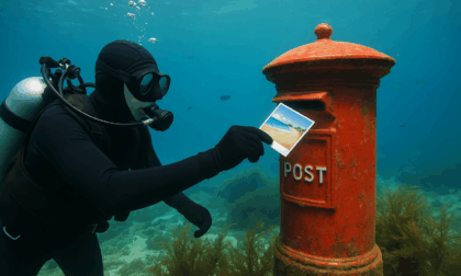 Una cartolina dal fondo del mare. La cassetta della posta subacquea (e funzionante)