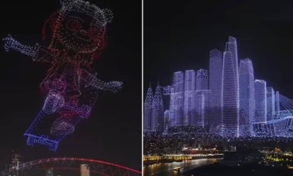 Il cielo si illumina con 11.787 droni. In Cina lo spettacolo da Guinness dei primati