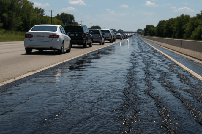 Sull’autostrada A4 il caldo scioglie l’asfalto: corsie chiuse e code chilometriche