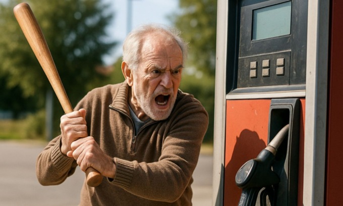 Sbaglia a selezionare la pompa e la benzina non esce, pensionato 70enne distrugge il distributore a mazzate