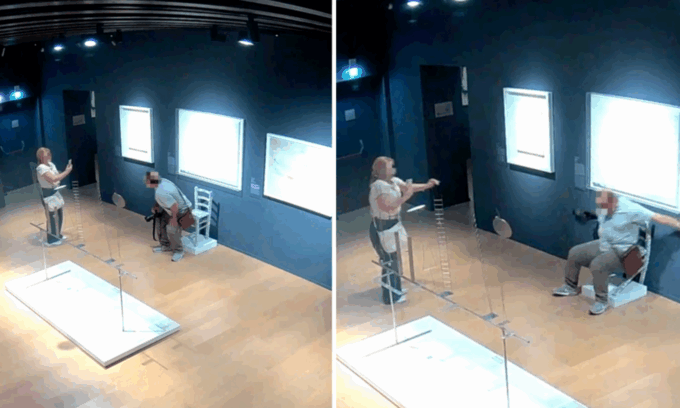 Turisti pasticcioni al museo: si siedono su una sedia di Swarovski e la distruggono