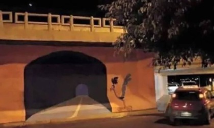 Davvero un automobilista è finito contro un tunnel disegnato sul muro con il Road Runner?