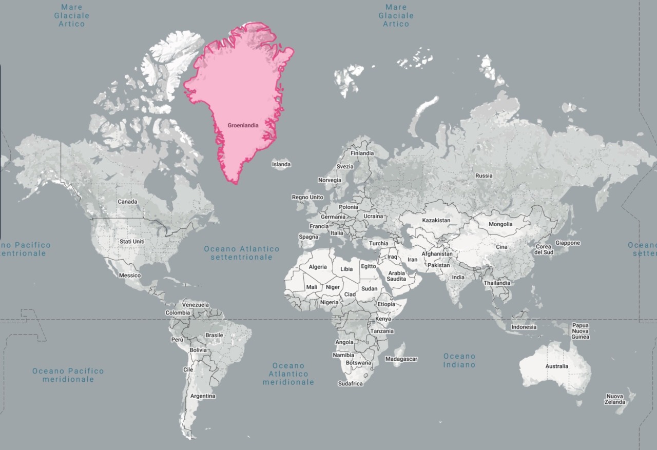 Perché la Groenlandia sulle mappe sembra enorme (ma in realtà non lo è)