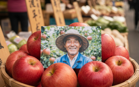 Fare la spesa in Giappone: sulle cassette di frutta e verdura la foto dell’agricoltore che le ha prodotte
