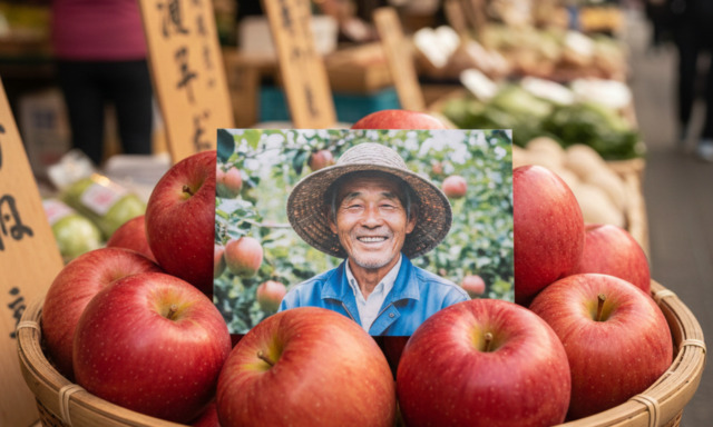 Fare la spesa in Giappone: sulle cassette di frutta e verdura la foto dell’agricoltore che le ha prodotte