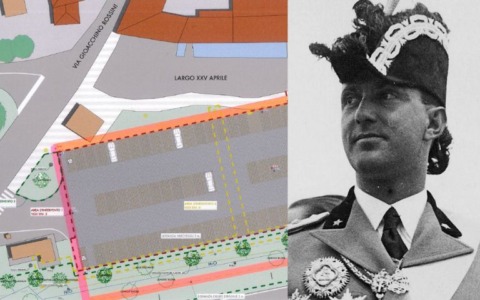 La piazza dedicata all’ultimo re d’Italia ruba spazio alla via in ricordo del 25 Aprile (ed è polemica)