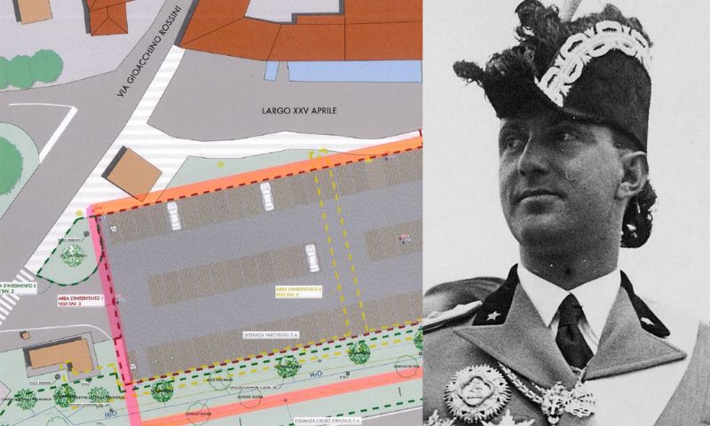 La piazza dedicata all’ultimo re d’Italia ruba spazio alla via in ricordo del 25 Aprile (ed è polemica)