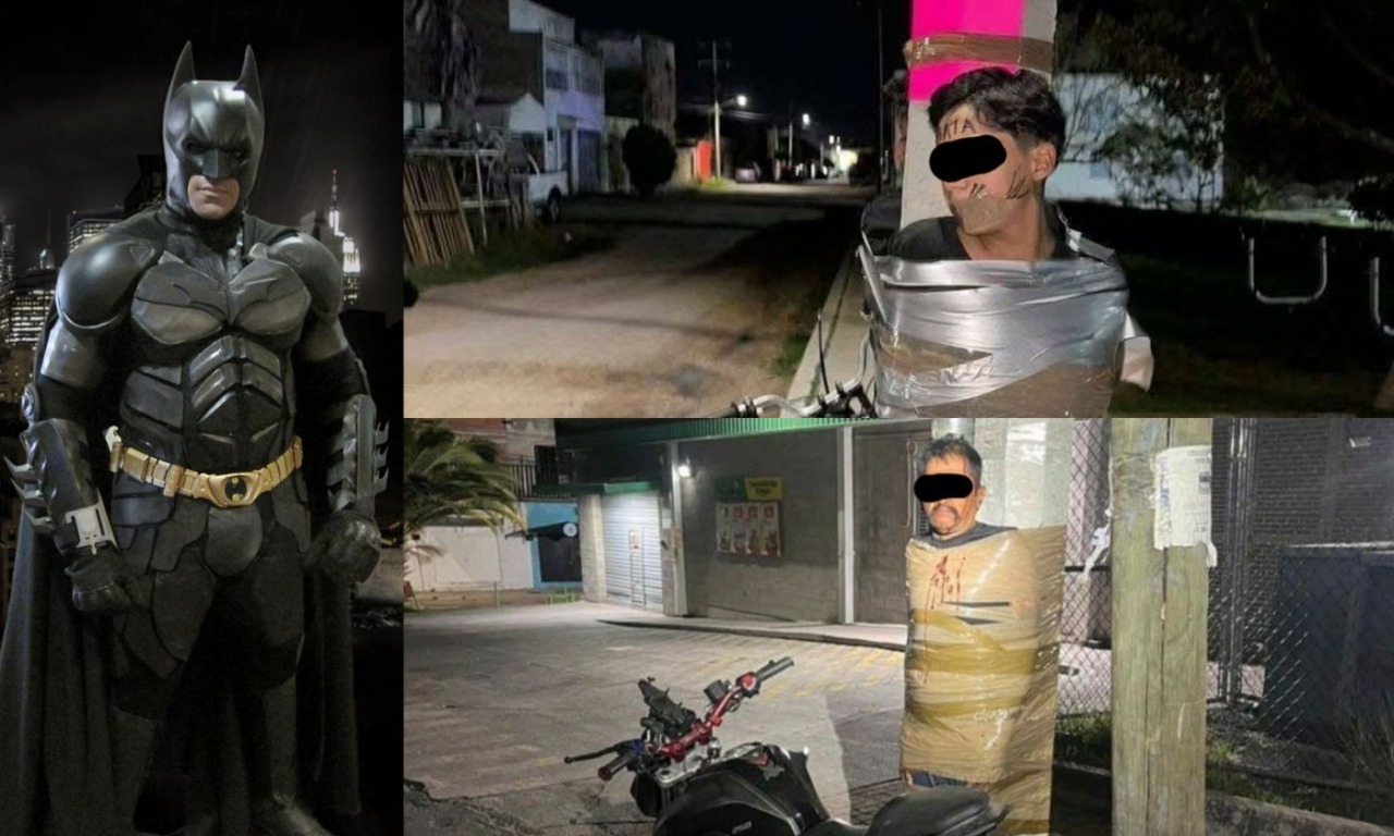 Il Messico ha il suo “Batman”: cattura i criminali di notte e li lega ai pali con lo scotch